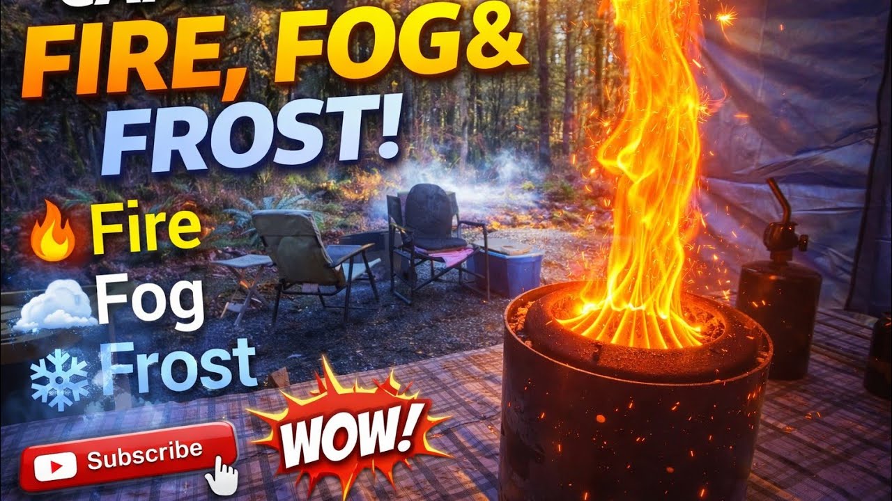 Foggy Forest & a Raging Fire | January Camping on Vancouver Island