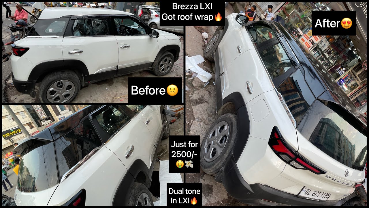 Brezza 2022 modified🔥New brezza lxi to zxi🔥brezza 2022 lxi modification🔥Brezza 2022 roof wrap