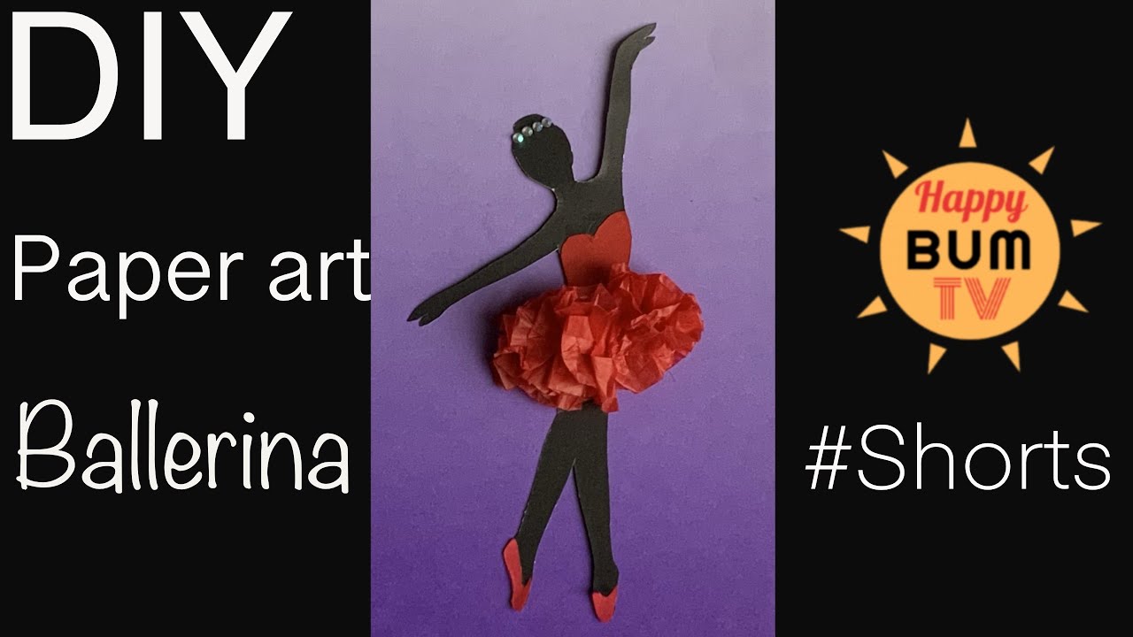 Paper Art l Beautiful Ballerina | DIY Home decor ideas  #shorts