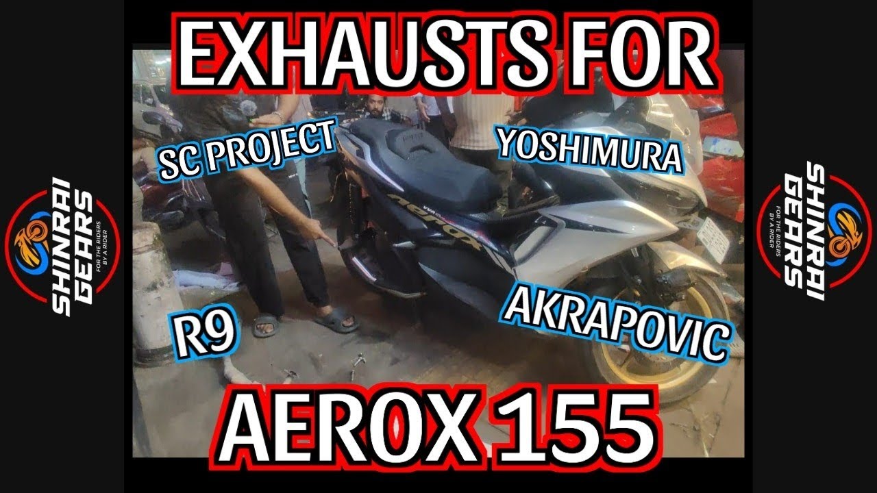 Aerox 155 Exhaust Sound Test | Akrapovic, SC, Yoshimura Compared | Shinrai Gears