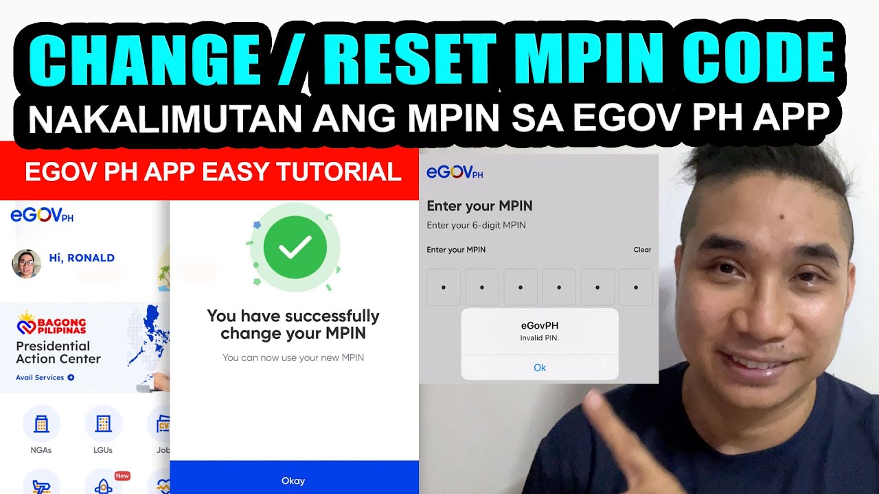 Paano Mag-reset ng MPIN sa eGov PH App Step by Step! Ganito Kadali i-reset | egov ph app tutorial