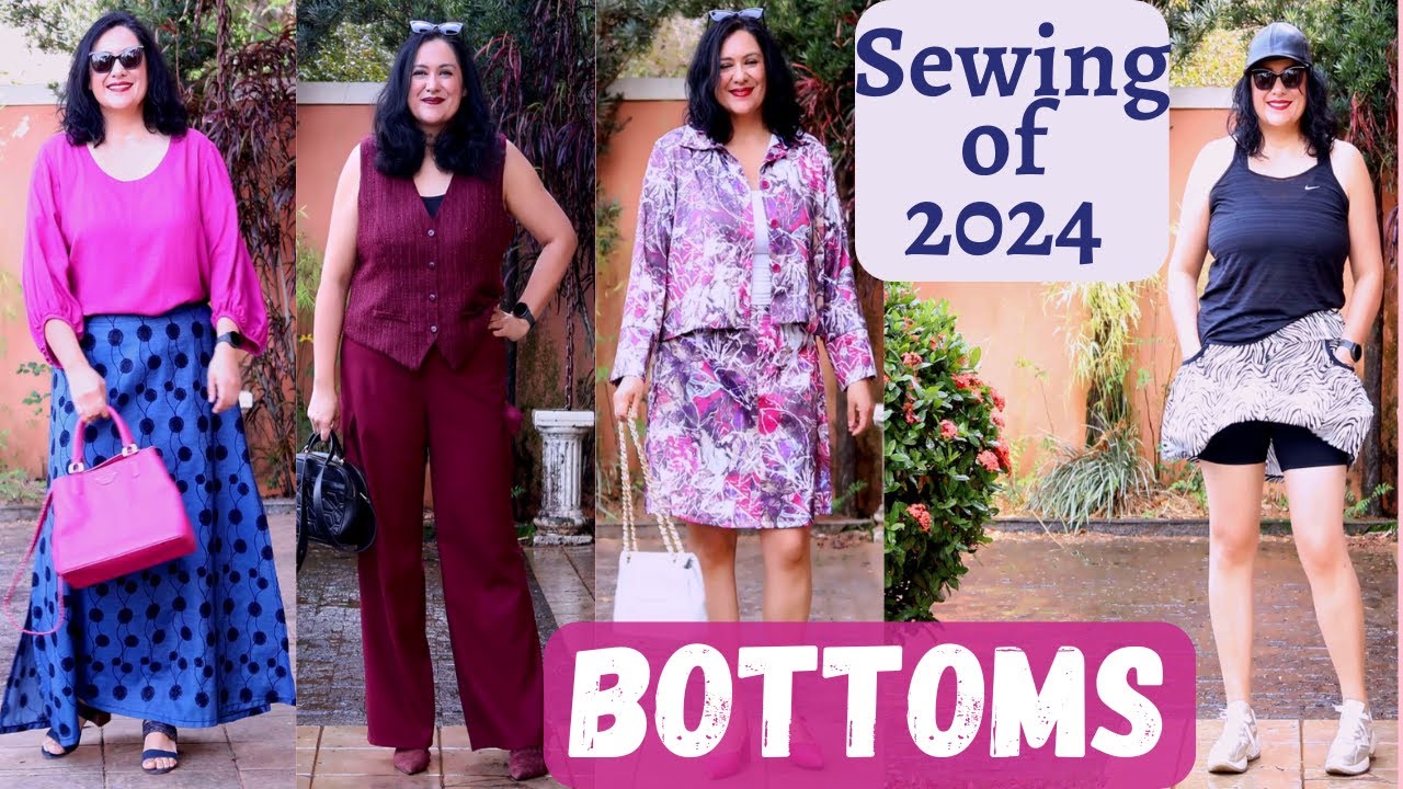 PANTS, SKIRTS & SHORTS I made in 2024! Modeled & twirled. Knit & woven. Roundup Fashion 