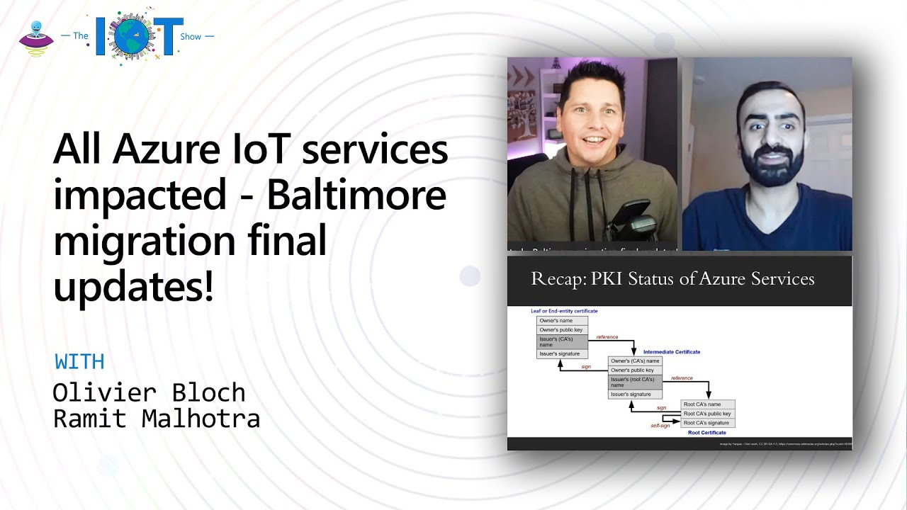 All Azure IoT services impacted - Baltimore migration final updates!