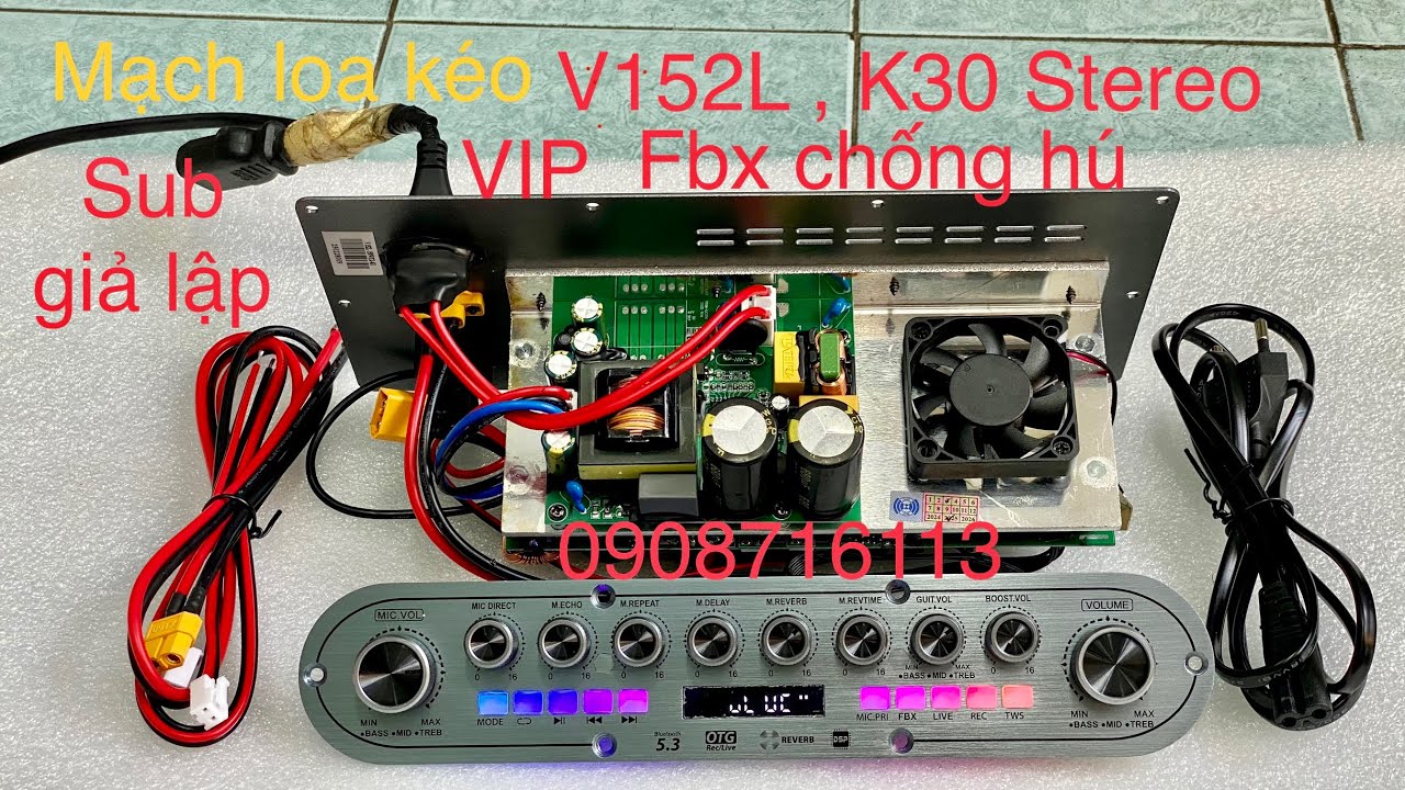 Mạch Loa Kéo V152l | Mạch Loa Kéo K30 Stereo | Linh Kiện Loa Kéo