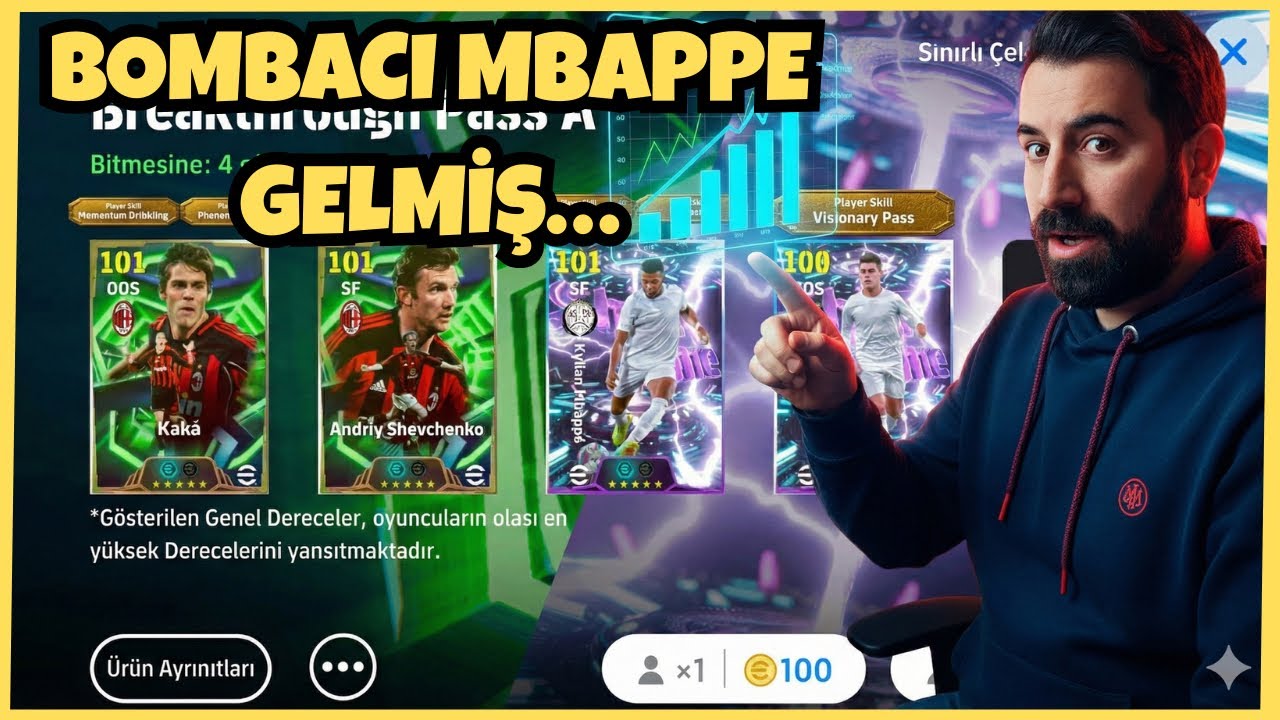 BU MBAPPE BAYAĞI SAĞLAM… GELEN PAKETTEN TOP AÇILIMI. 107 MBAPPE 106 KAKA (EFOOTBALL MOBİLE 2026)