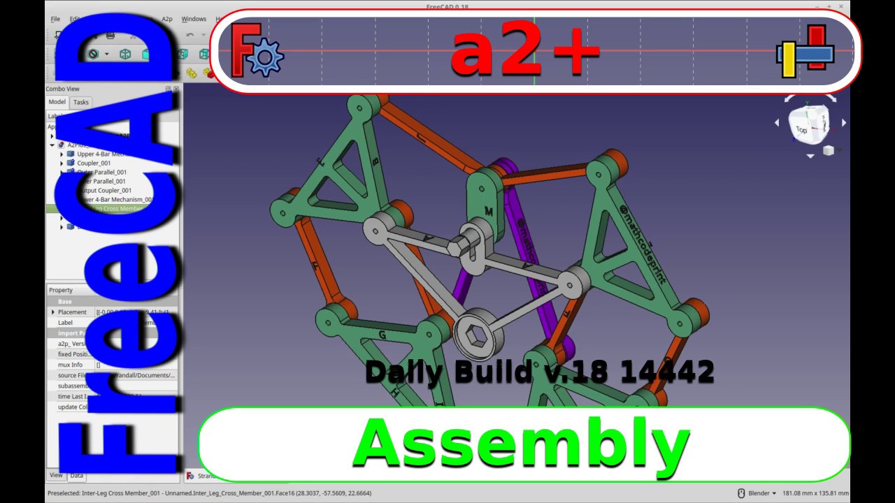 FreeCAD Assembly Tutorial - The new a2+ Workbench has arrived.