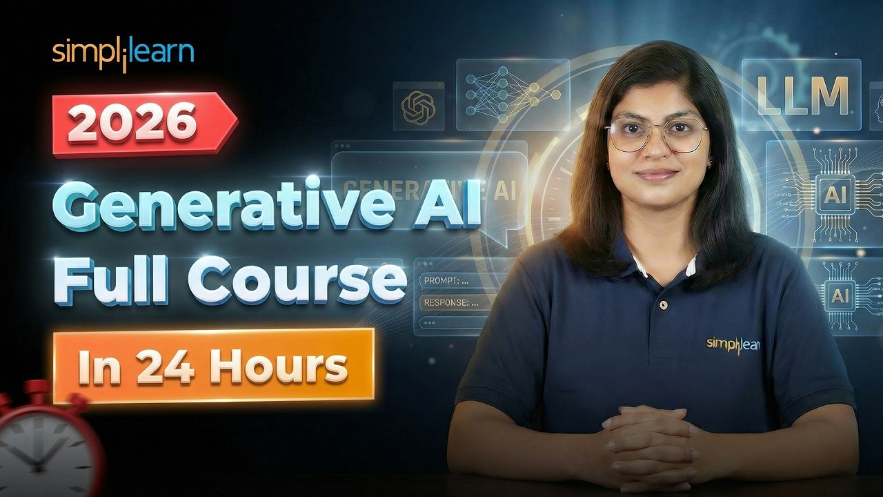 Generative AI Full Course 2026 | Generative AI Course | Generative AI For Beginners | Simplilearn