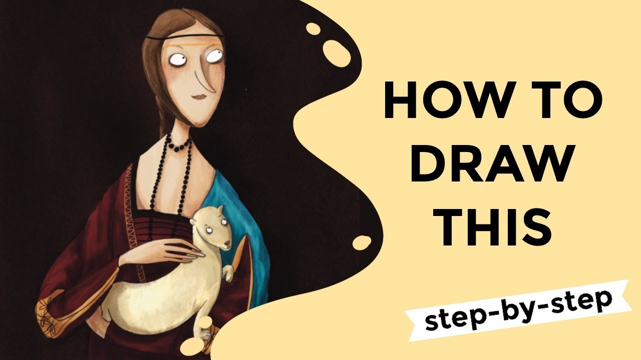 How to draw  LADY WITH AN ERMINE  - Step by Step Digital Tutorial in Procreate