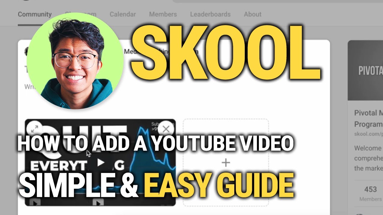 How To Add a YouTube Video To Skool: SIMPLE & Easy Guide!