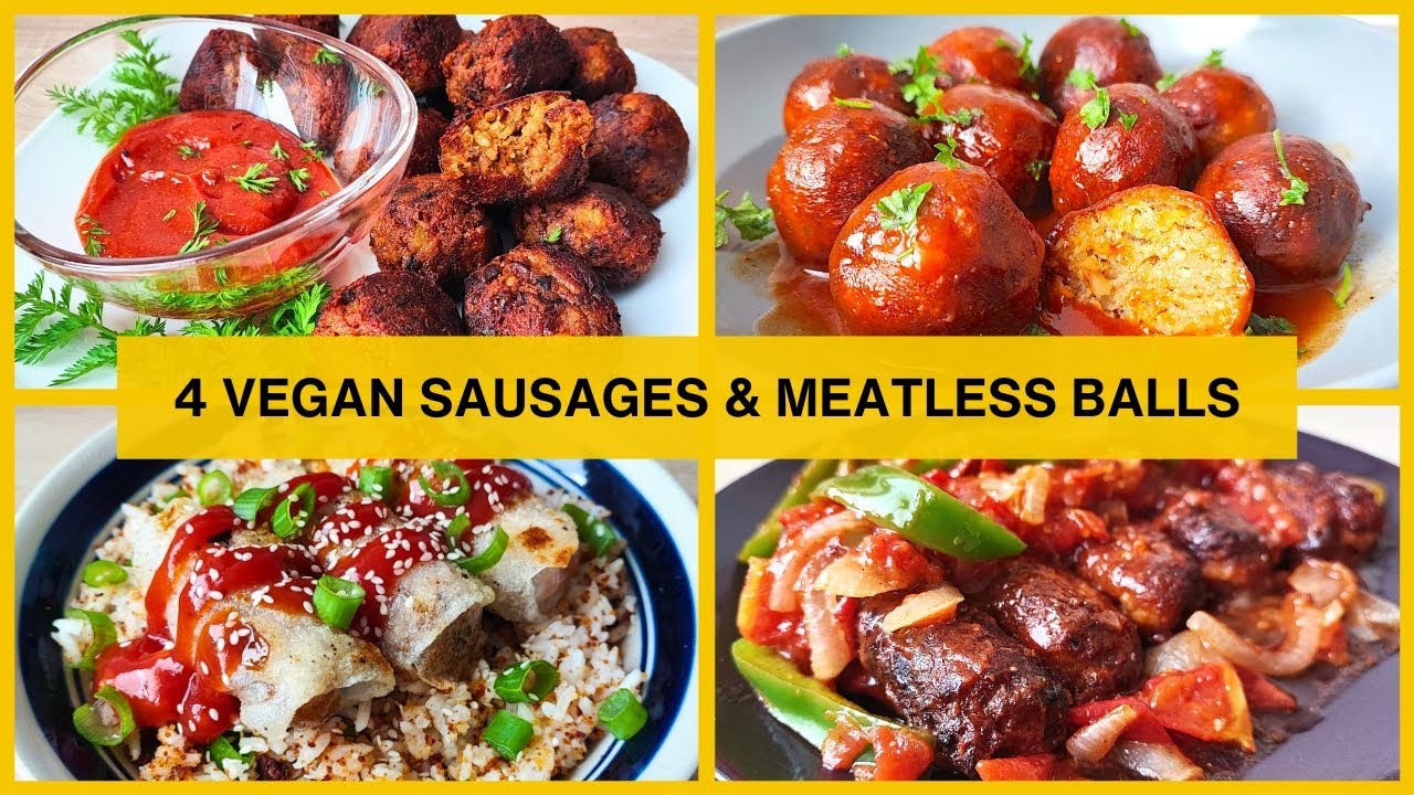 Protein-Packed Meal Prep: 4 Vegan Sausages & Meatless Balls Recipes | Recipe Compilation | ASMR