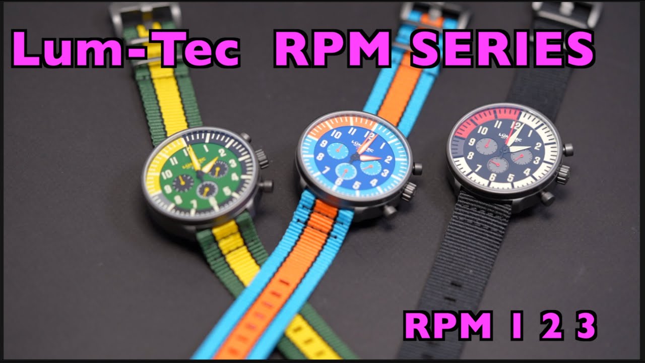 Lum-Tec RPM Racing Inspired Series Watch review and comparison RPM 1, 2, & 3