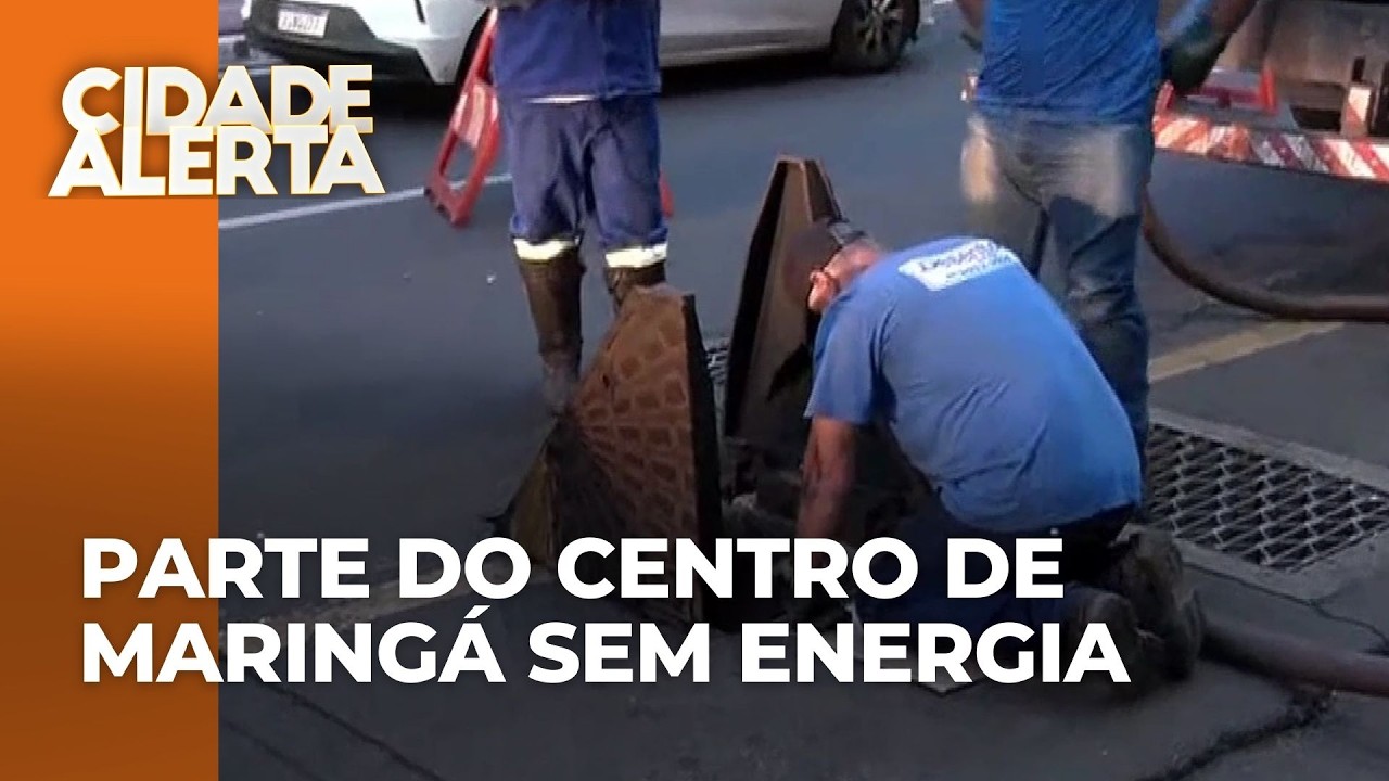 Parte do centro de Maringá fica sem energia após curto-circuito em rede subterrânea da Copel