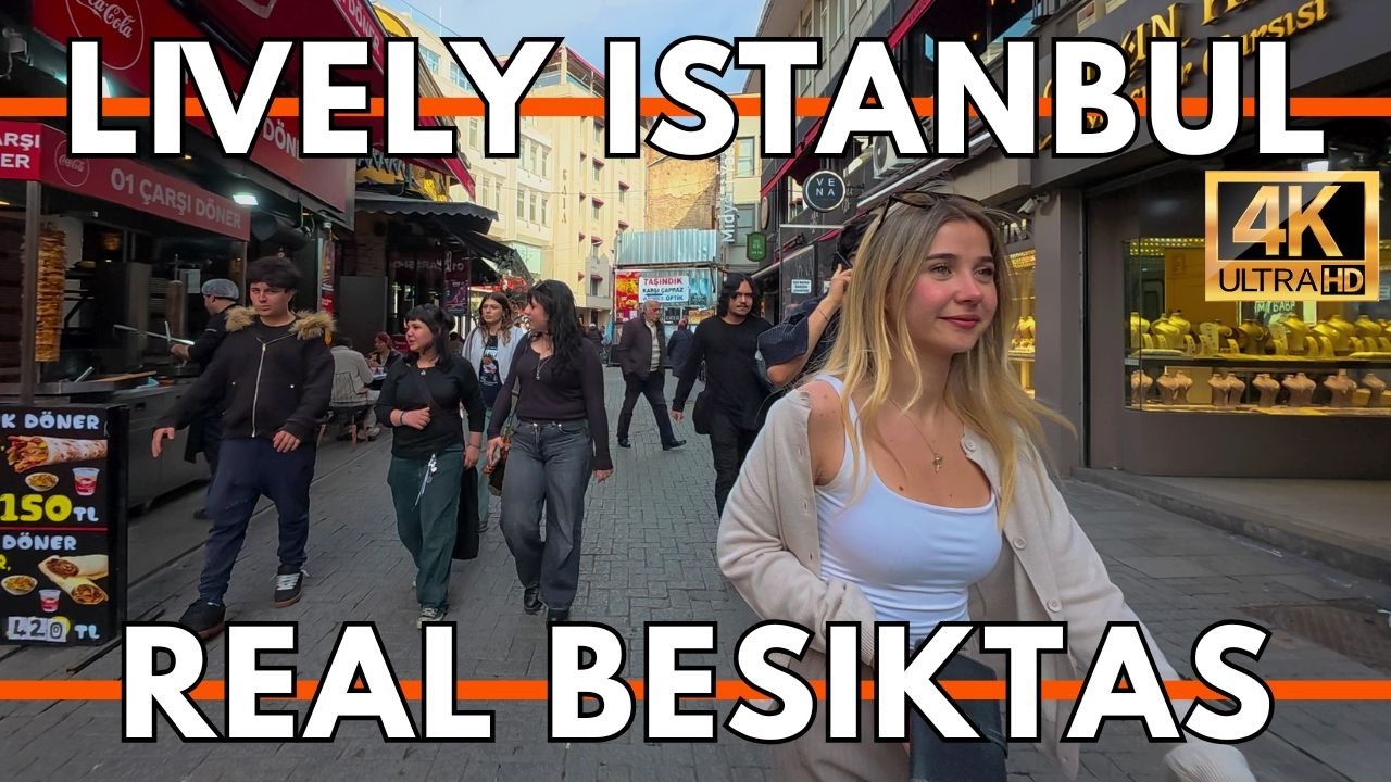 ISTANBUL TURKEY 2026 4K WALKING TOUR | Besiktas Market Streets, Local Food & Real Life