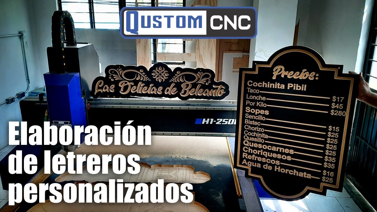 ELABORACIÓN DE LETREROS PERSONALIZADOS EN MADERA CON UN ROUTER CNC | QUSTOM CNC