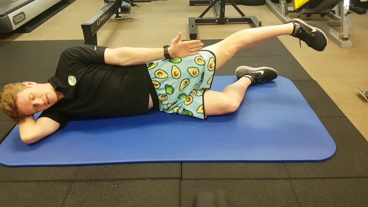 Side lying hip circles