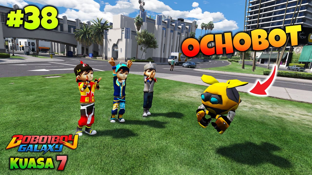 AKHIRNYA BOBOIBOY KUASA 3 BERTEMU SAMA OCHOBOT - GTA 5 MOD