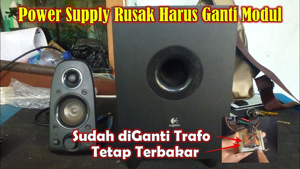 Logitec Surround Sound Speaker Z506 Rusak Terbakar