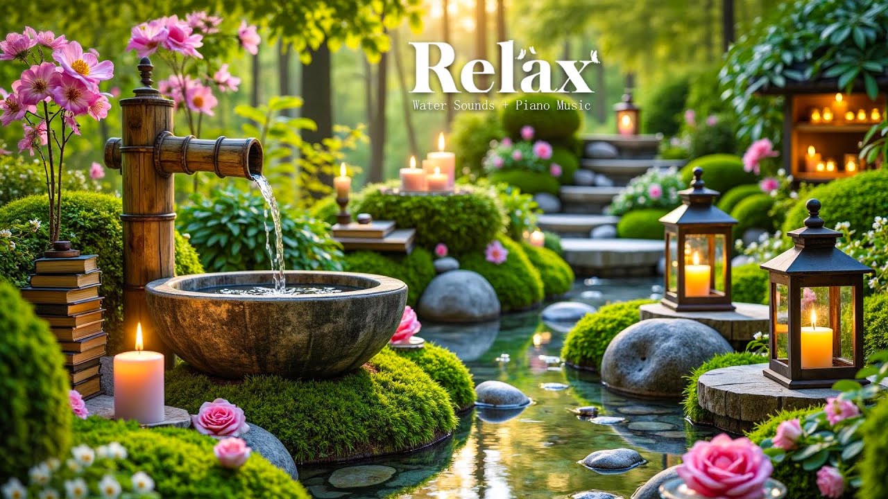 Успокаивающая фортепианная музыка + звуки воды 🌿 Глубокое расслабление, снятие стресса и внутренний