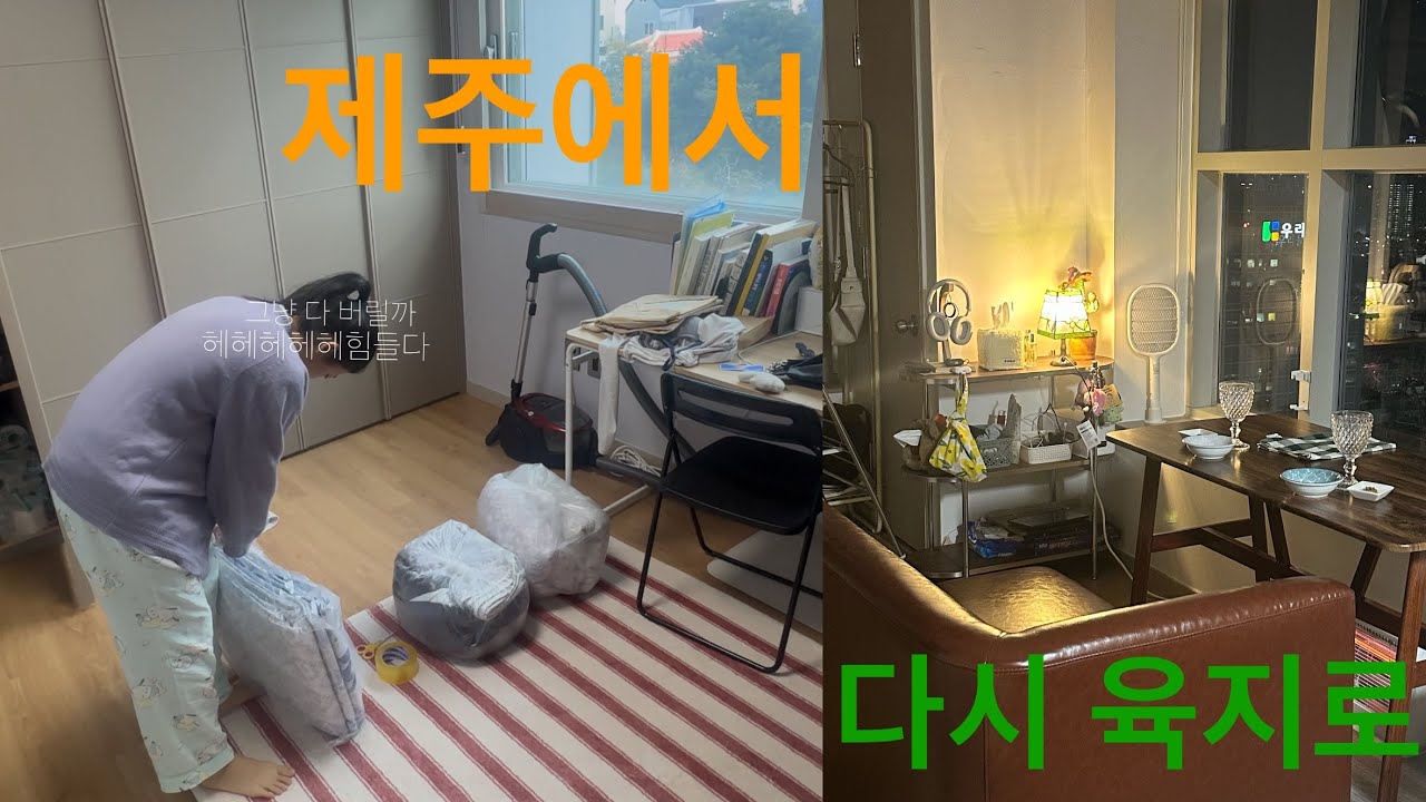 [제주살이]제주에서 육지로 이사가는 TMI가 난무하는 브이로그입니다📦📦