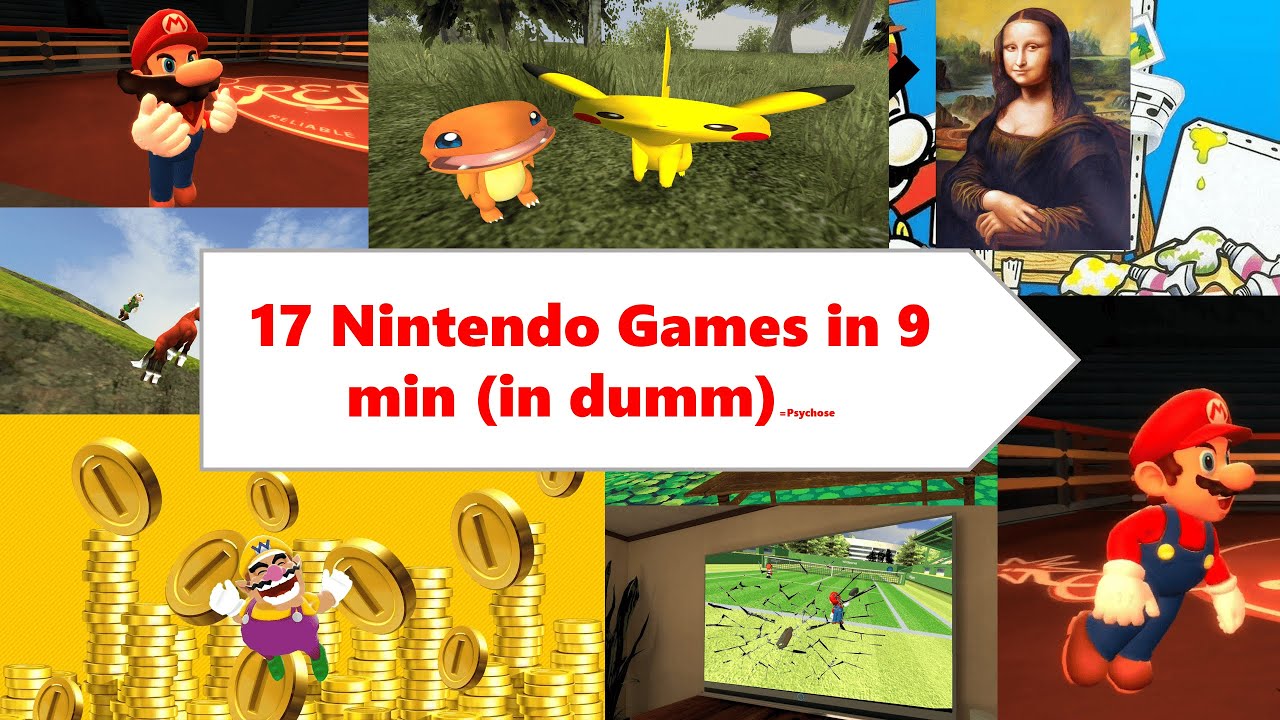 17 Nintendo Games in 9 min. (in dumm)