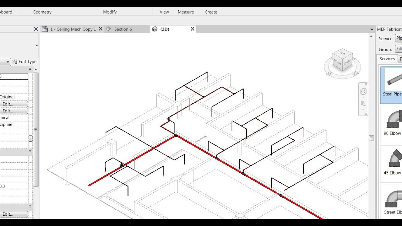Завершение проекта по проектированию системы пожаротушения в Revit (переход от AutoCAD к Revit (м...