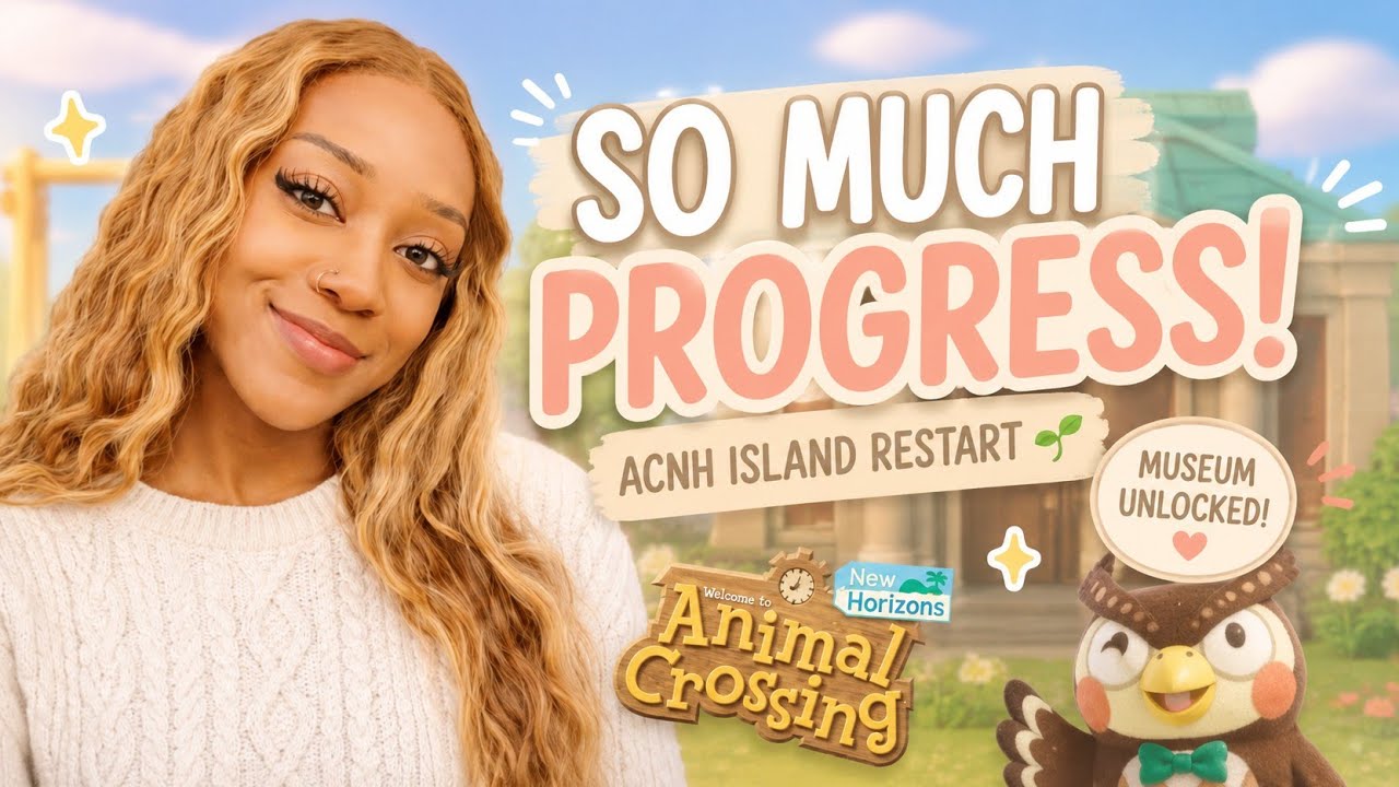 Day 2 of Restarting My Animal Crossing Island 🌱 | Museum, New Villagers & Island Progress