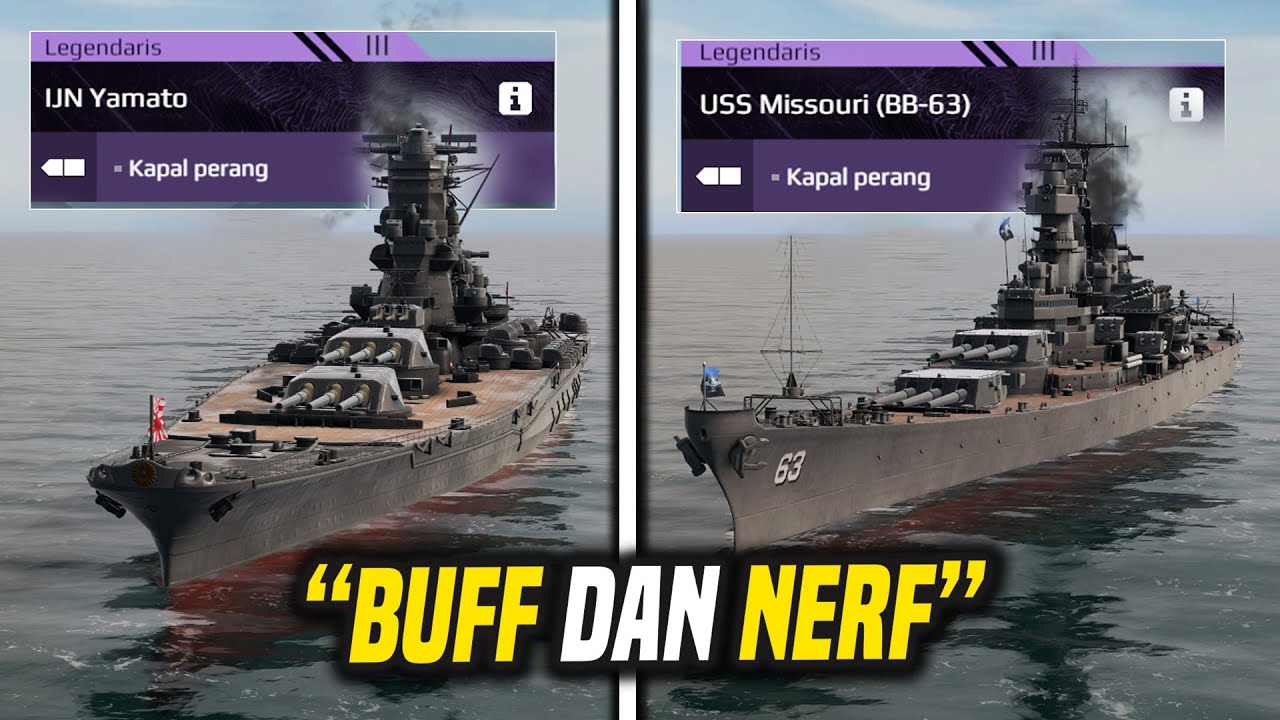 Akhirnya BB Old ini Mendapatkan Buff Besar Besaran Uss Missouri & IJN Yamato - Modern Warships
