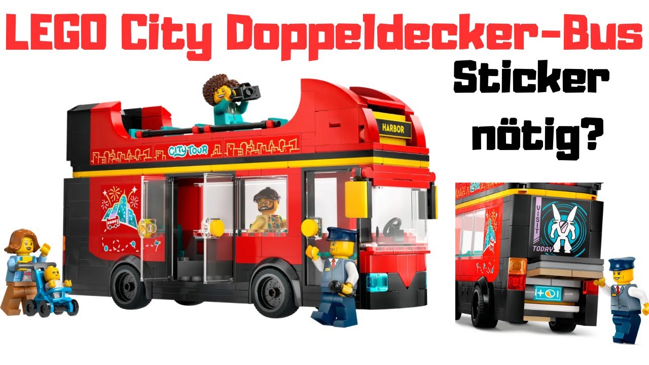 LEGO© City 60407 Doppeldecker-Bus - London calling - Sieht der auch ohne Sticker gut aus, Drucke?