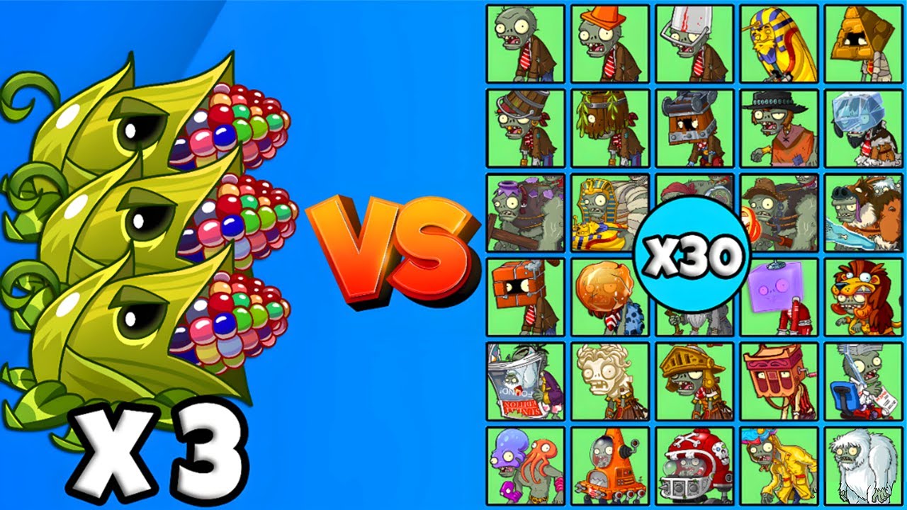 3 Corn-fetti Popper Vs Todos Los Zombis x30 | PvZ2