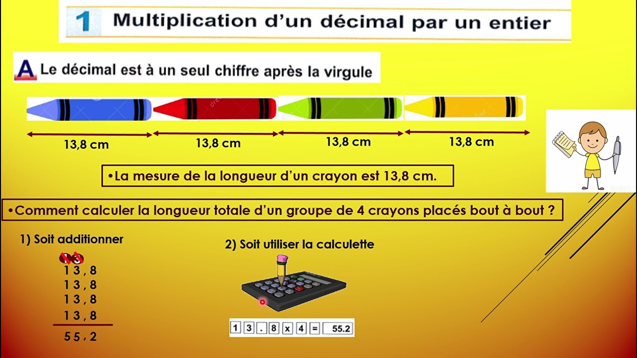 multiplication d'un entier par un décimal à un seul chiffre (pt.1/2)