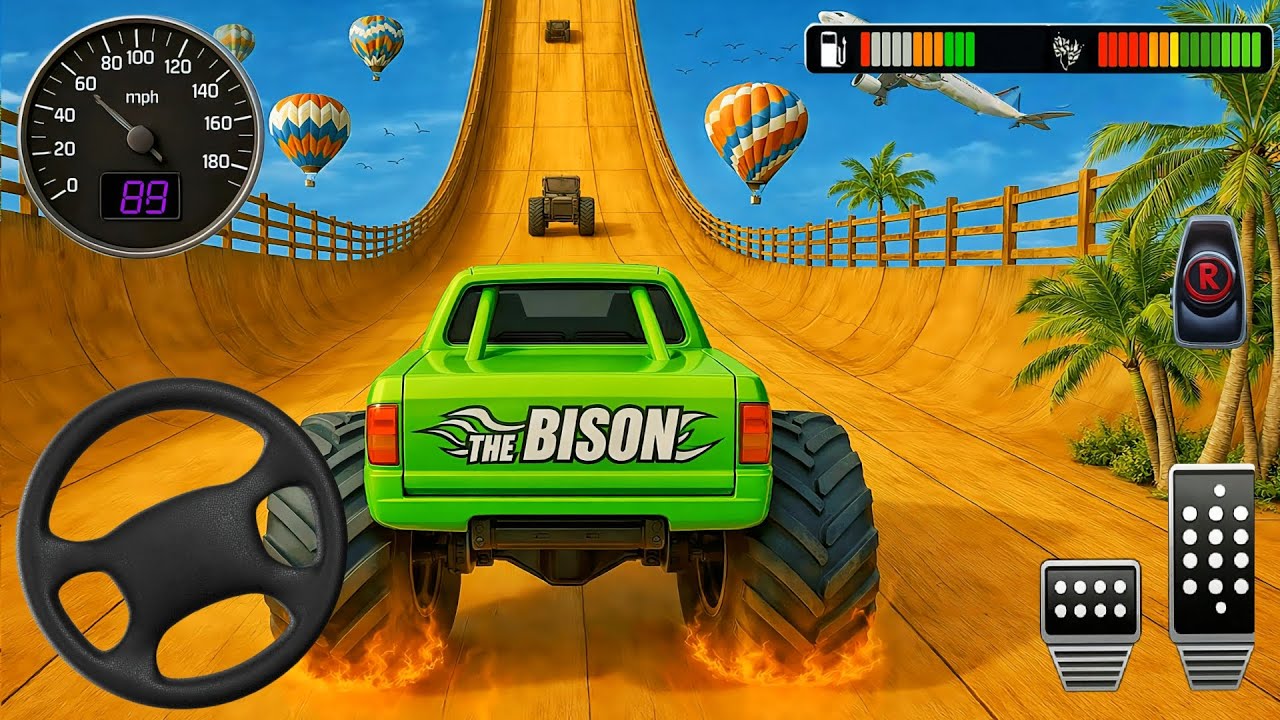 Impossible Monster Truck Stunt Car Simulator – Mega Ramp Race 3D Challenge – Android Gameplay 2026