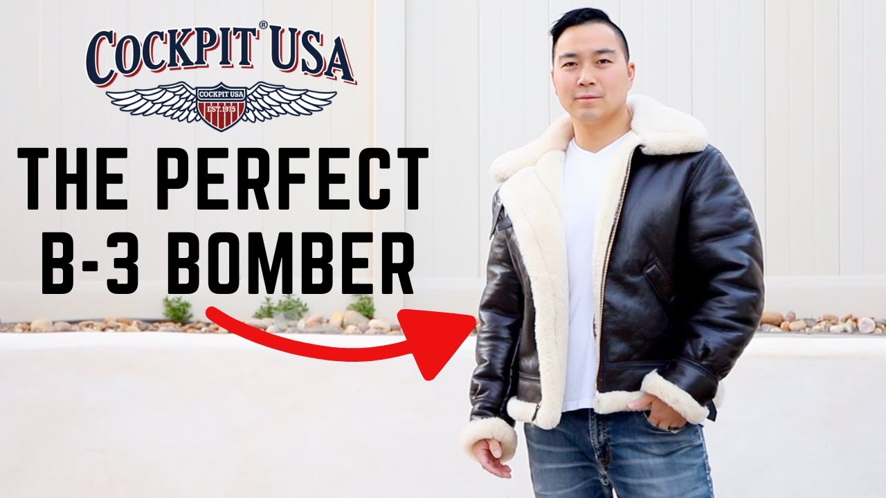 Cockpit USA B-3 Shearling Bomber Jacket Unboxing @CockpitUSAinc