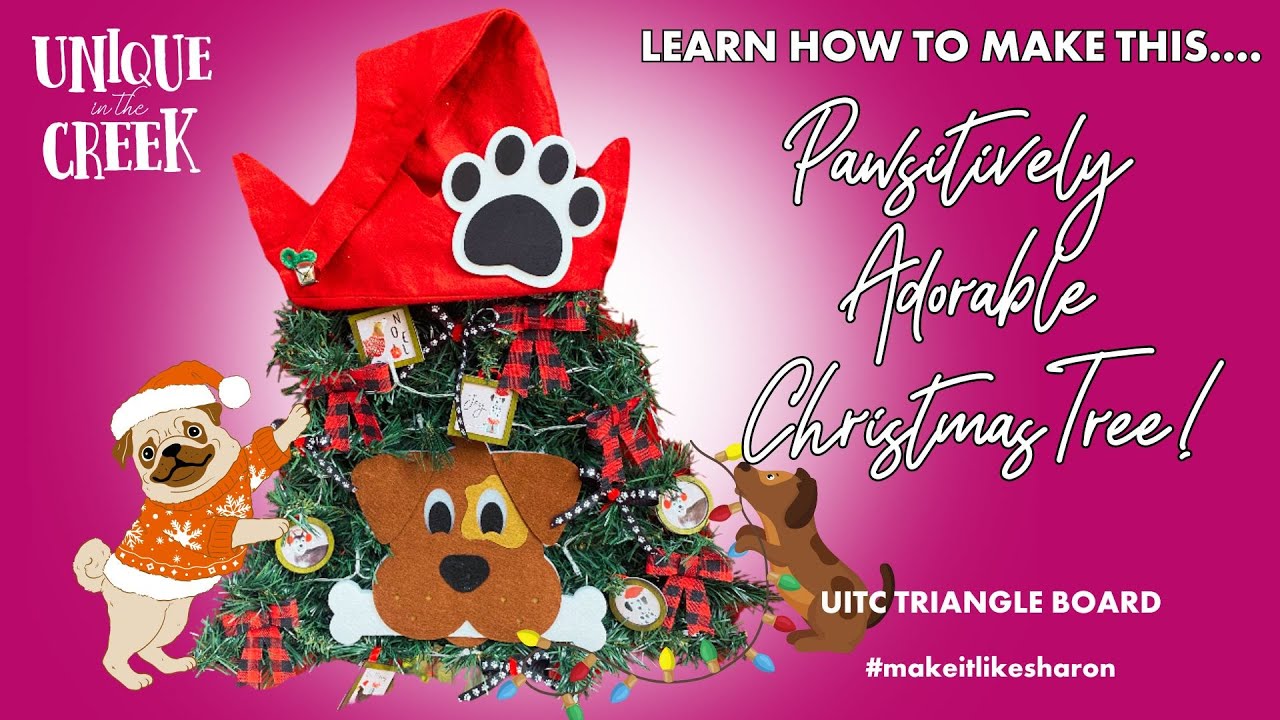 Pawsitively Adorable | How To Make A Puppy Christmas | Tree Wreath With Uitc | Triangle Board Live
