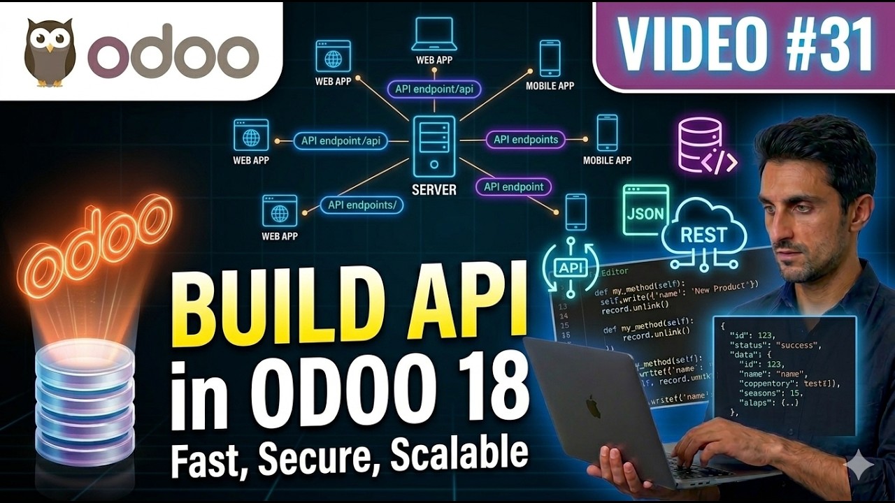 31. Odoo 18 API Tutorial | Build Your First REST API in Odoo Step-by-Step