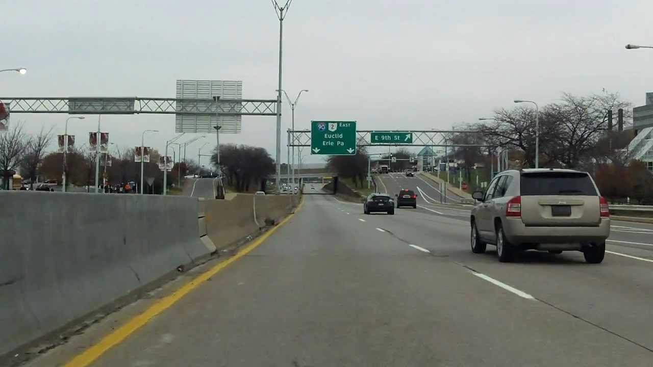 Cleveland Memorial Shoreway (OH 2) eastbound [ALTERNATE TAKE]
