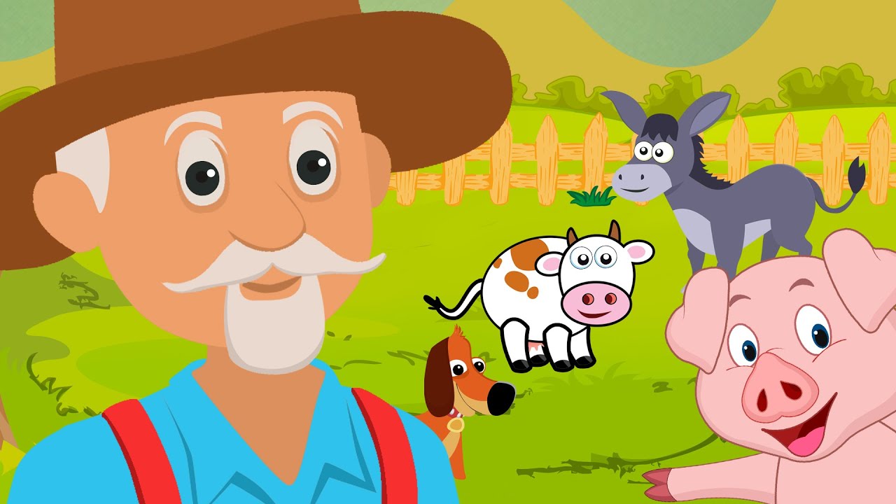 Old MacDonald Had a Farm 🐷 🐮 🚜 | Old MacDonald 🐷 🐮 🚜 | Nursery Rhyme with Lyrics