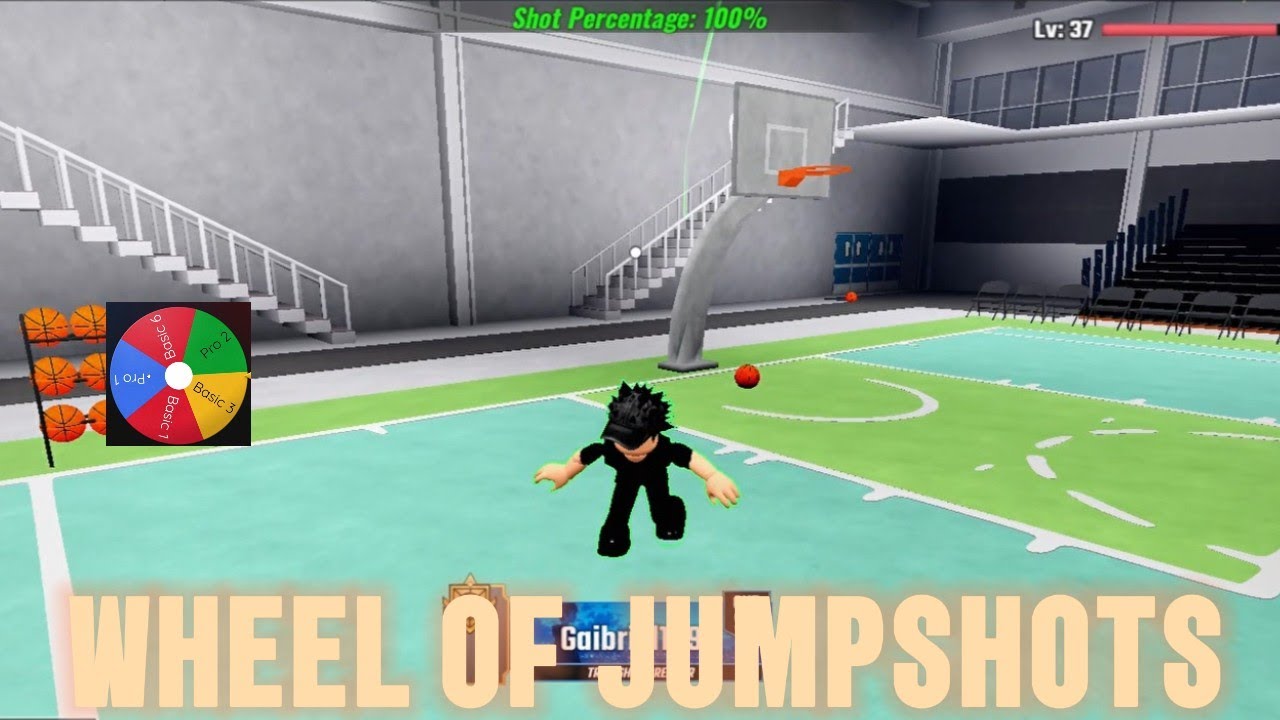 Spinning a wheel for a jumpshot in Playground Basketball