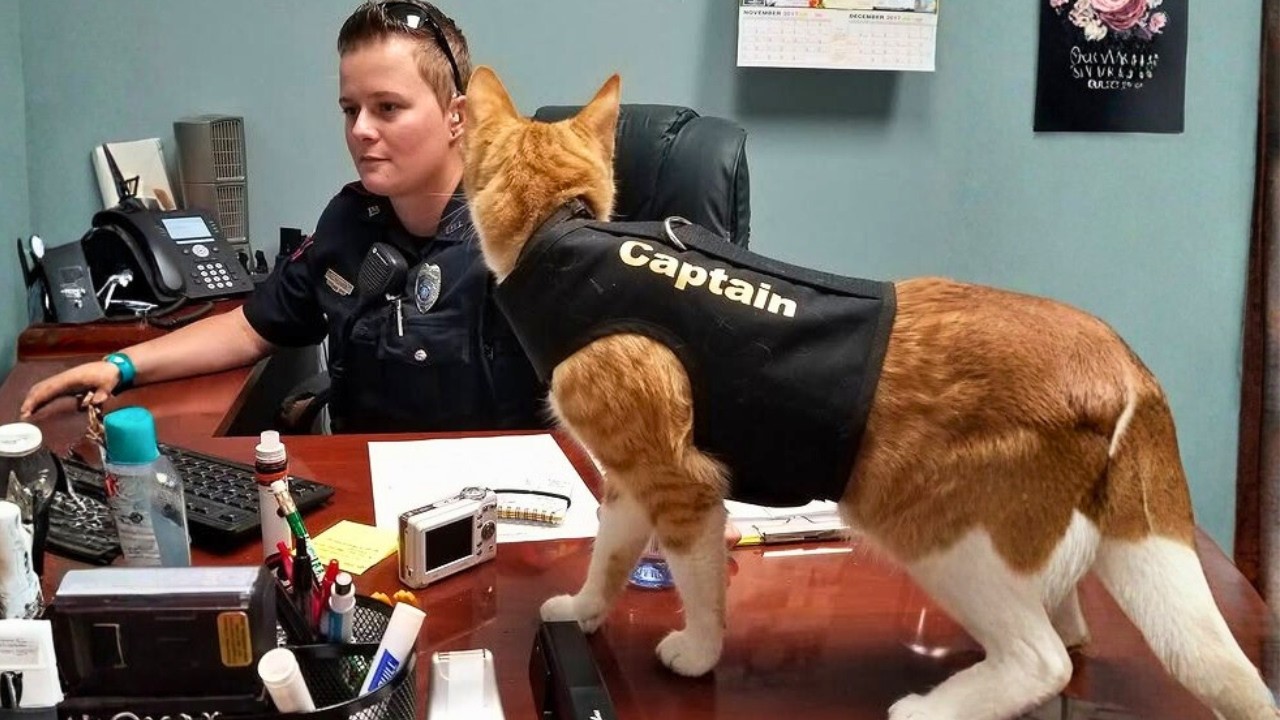 The Police Station’s Secret Guardian A Cat Who Protects Every Officer
