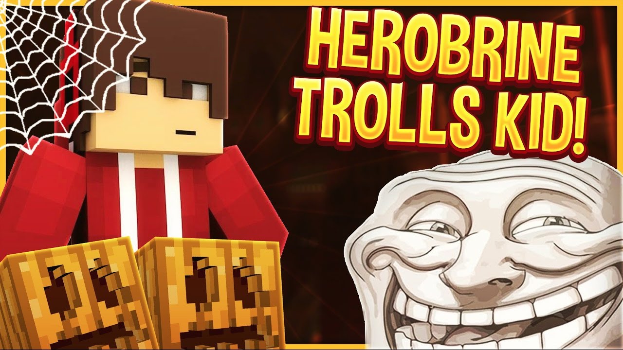 HEROBRINE DESTROYS KIDS HOUSE! (Minecraft Trolling)