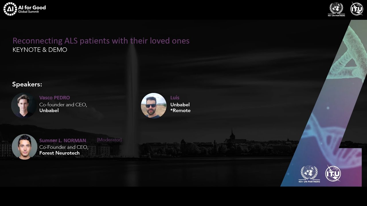 Reconnecting ALS patients with their loved ones Vasco Pedro, Luís, Sumner L  Norman