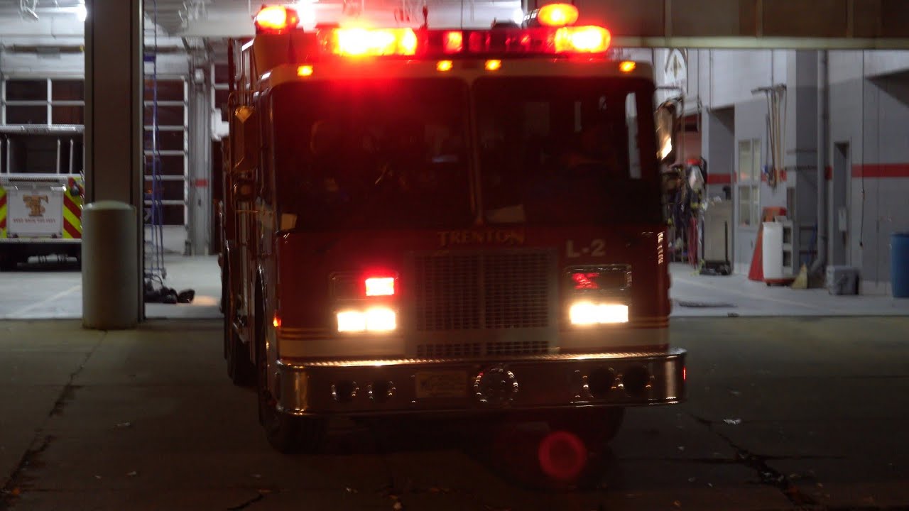 Trenton Fire Department  Ladder 4, Engine 10, C-5, Rescue 1 Responding