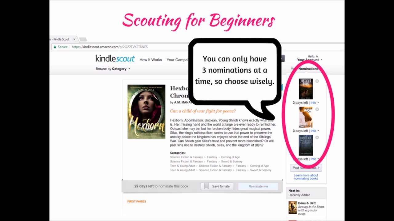 Scouting for Beginners: How to Nominate Books on Kindle Scout