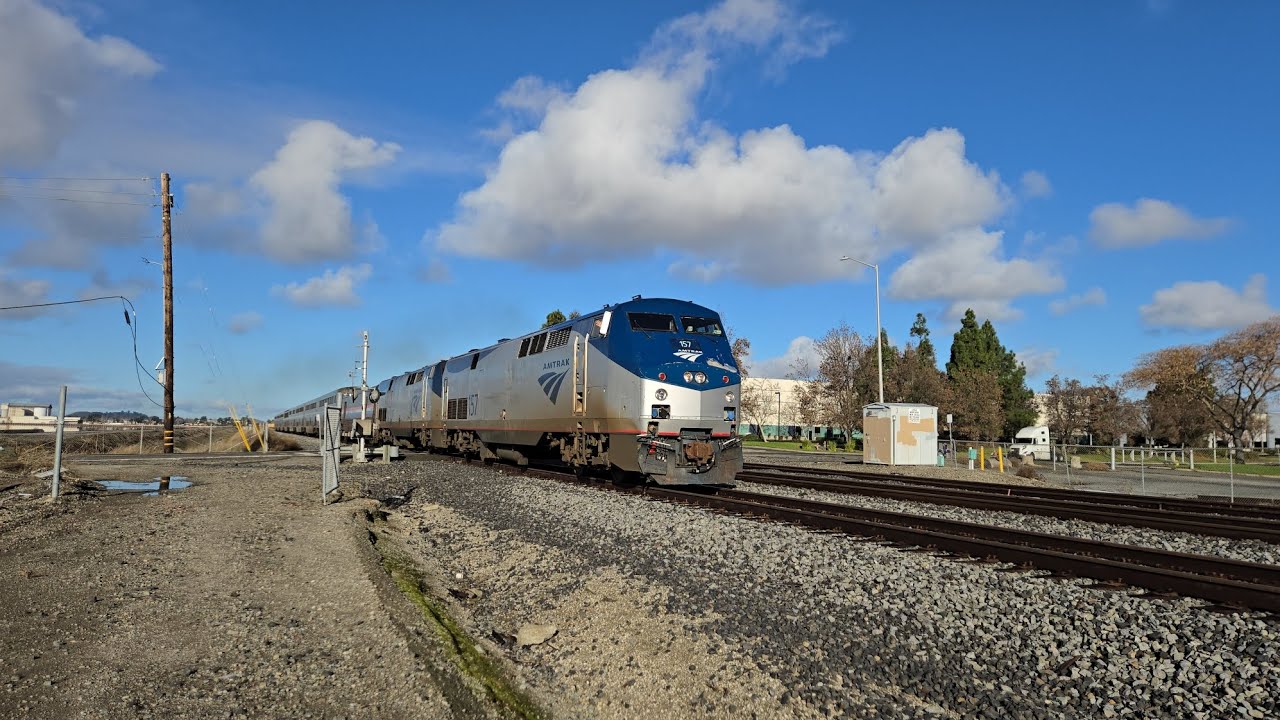 Amtrak Coast Starlight #11 at Mowry Ave Newark, CA with GE P42DC 