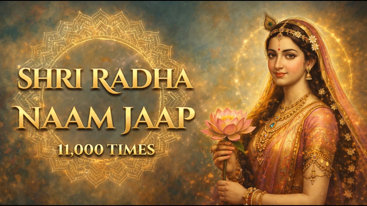Shri Radha Naam Jaap 11000 Times | Continuous Radha Naam Dhun for Bhakti, Prem & Meditation