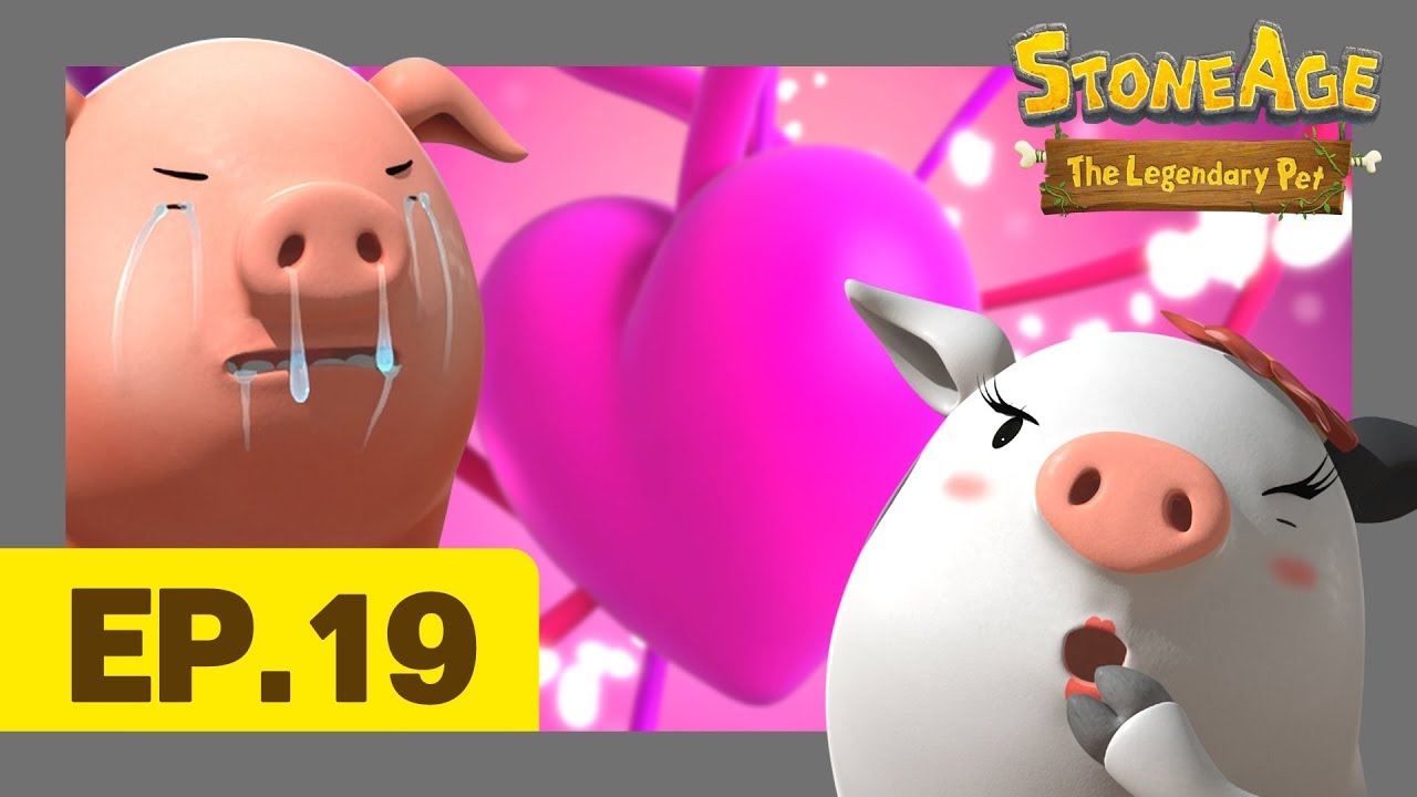 Lovesick Pinkpig l Episode 19 Stone Age The Legendary Pet l Dinosaur Animation