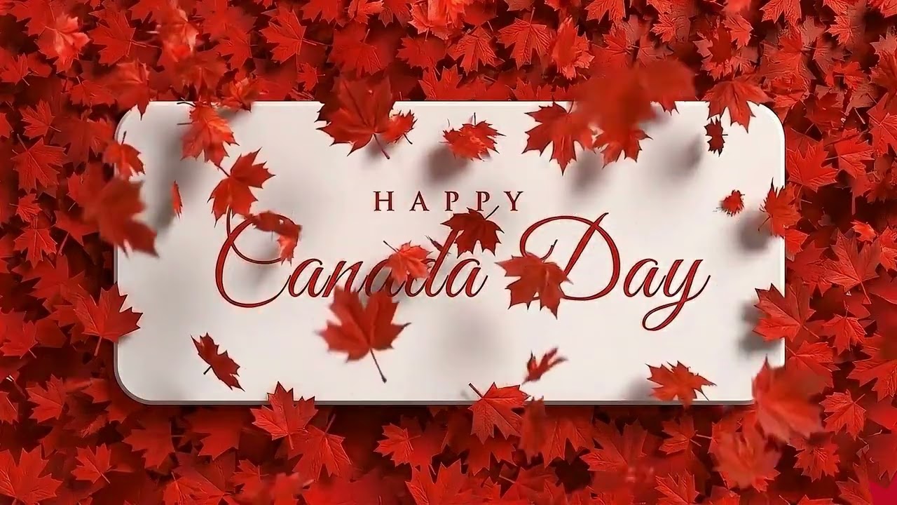 Happy Canada Day 2026 🍁 | Red Maple Leaves Animation | 4K Canada Screensaver & Ambient Backdrop