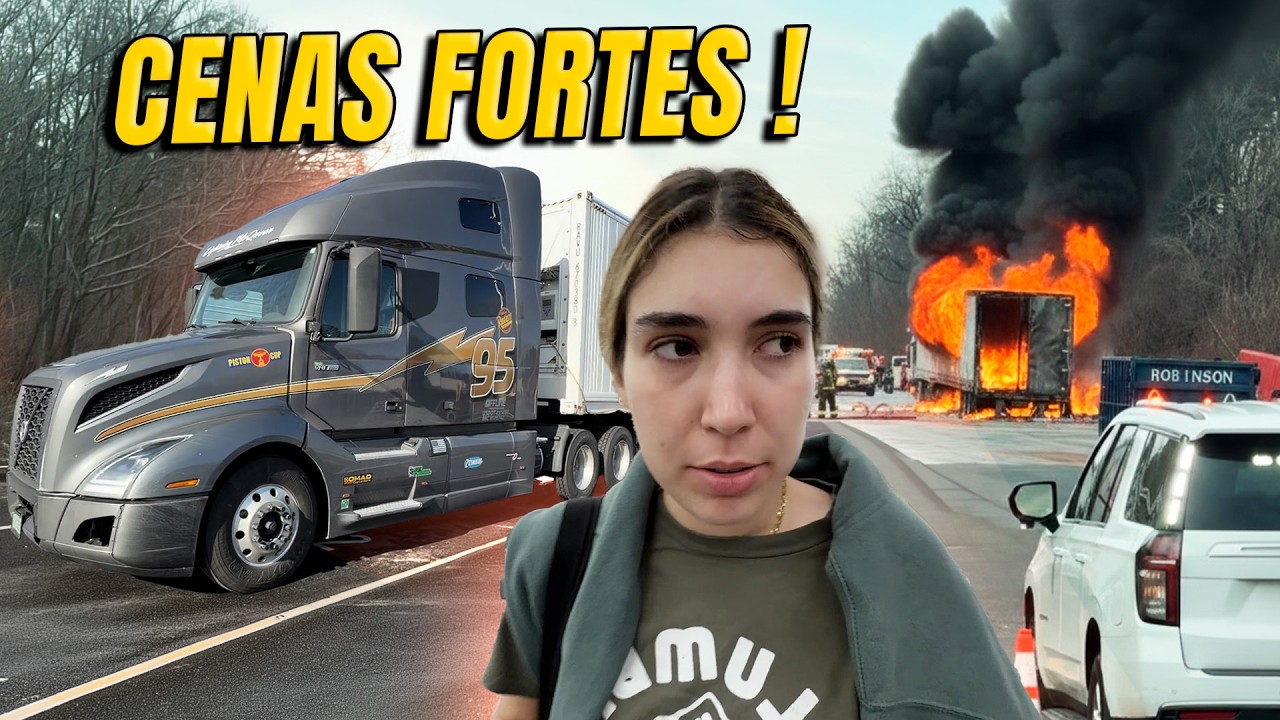 CENAS FORTES! CAMINHÃO PEGANDO FOGO.