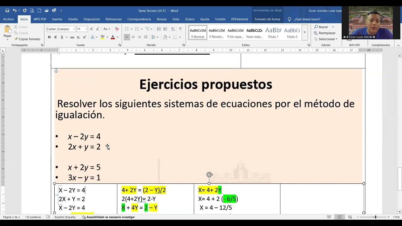 Ecuaciones 2x2 U4S1 2