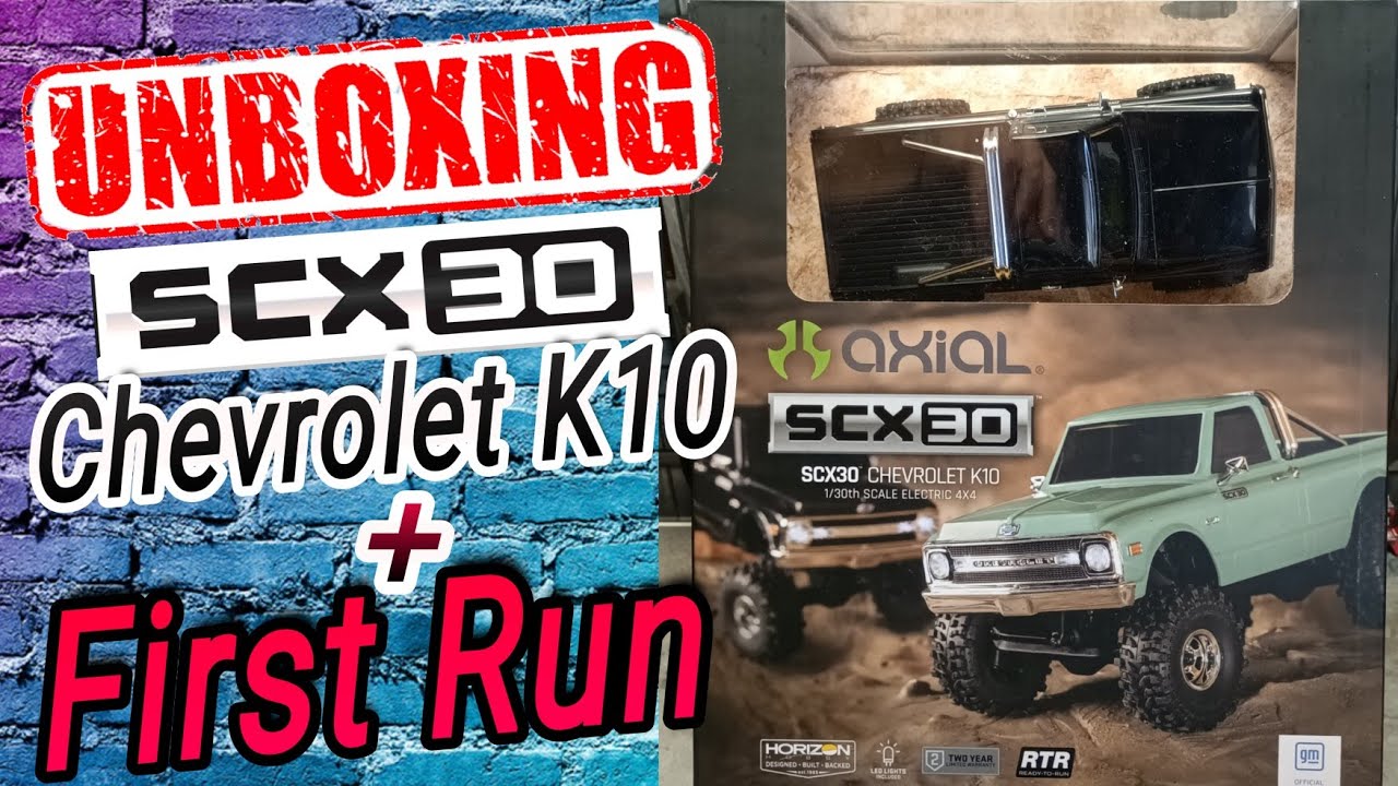 Распаковка пикапа Chevrolet K10 Axial SCX30 и первый запуск #scx30k10 #scx30 #rccrawler