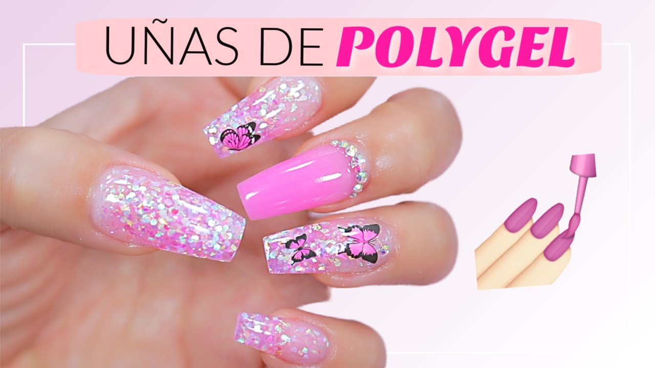 Uñas HERMOSAS con POLYGEL y MARIPOSAS + Reseña de Polygel Vrenmol